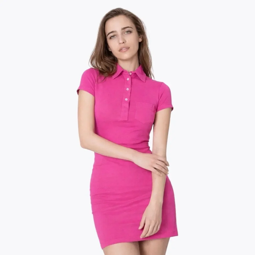 American Apparel | Dresses | American Apparel Fine Jersey Leisure Mini Dress  Size S Y2k Barbiecore | Poshmark